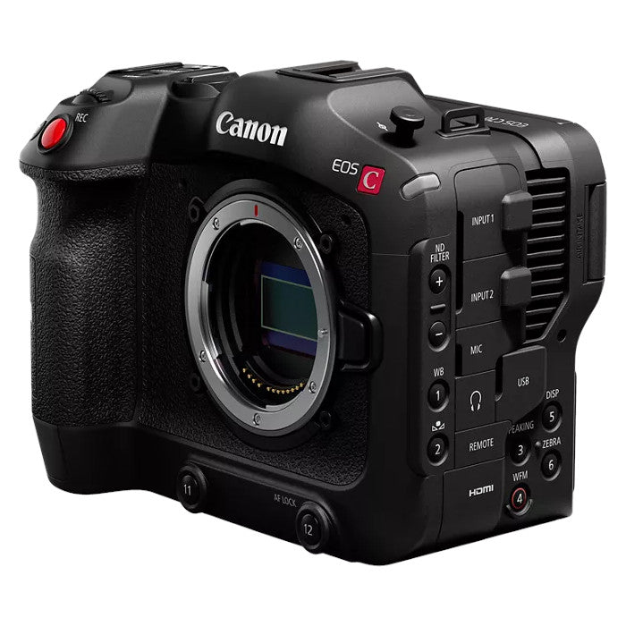 Canon EOS C70 Cinema Camera with 24-105 Lens left