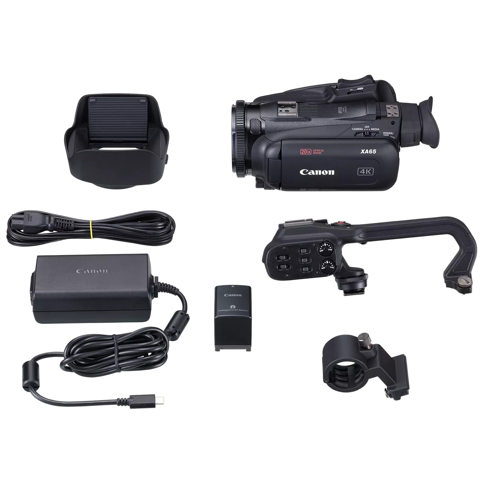 Canon XA65 Professional 4K UHD Camcorder components