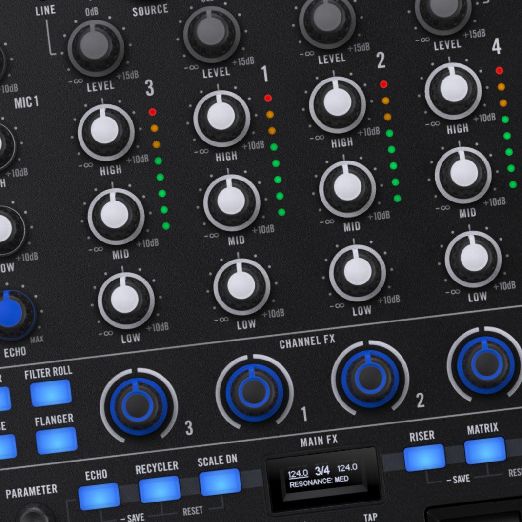 Rane FOUR 4-Channel Advanced STEMS DJ Controller lifestyle detail 2