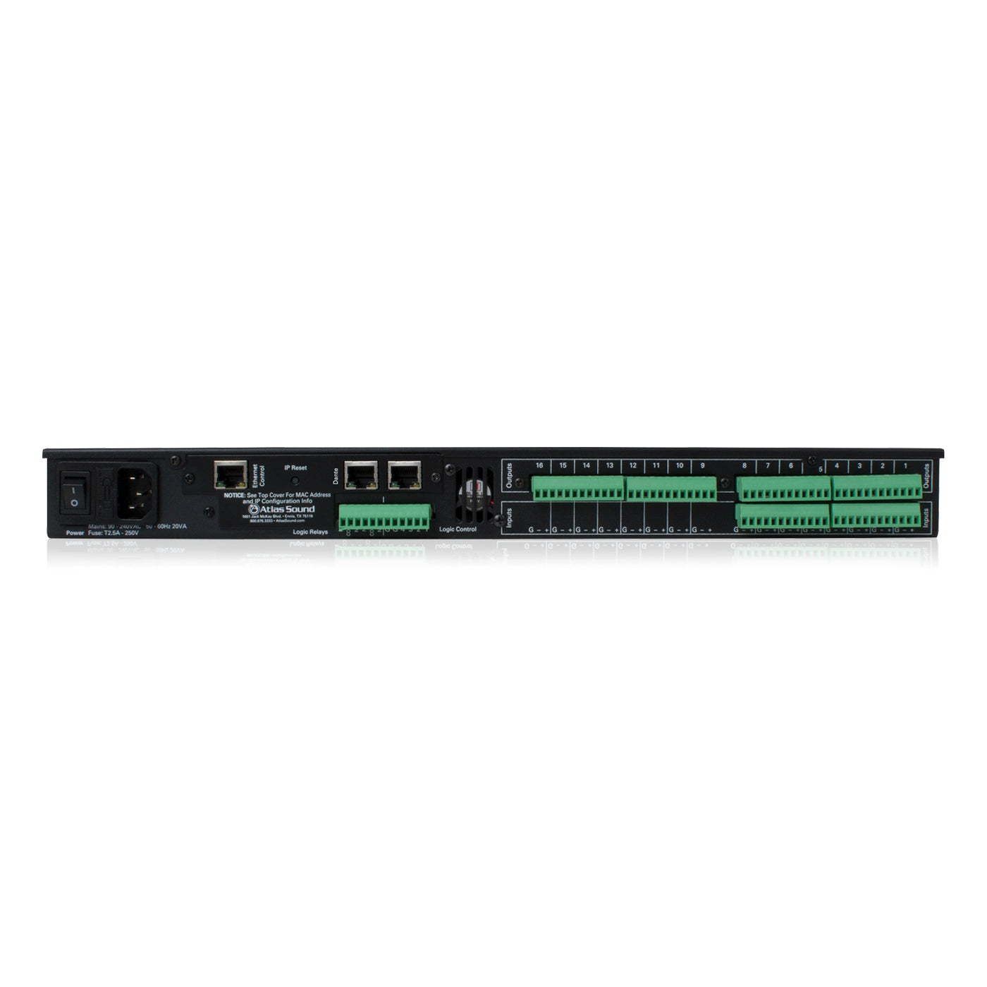 AtlasIED BlueBridge Networkable DSP Device With TCP/IP Control | Standard | 8 Input x 16 Output
