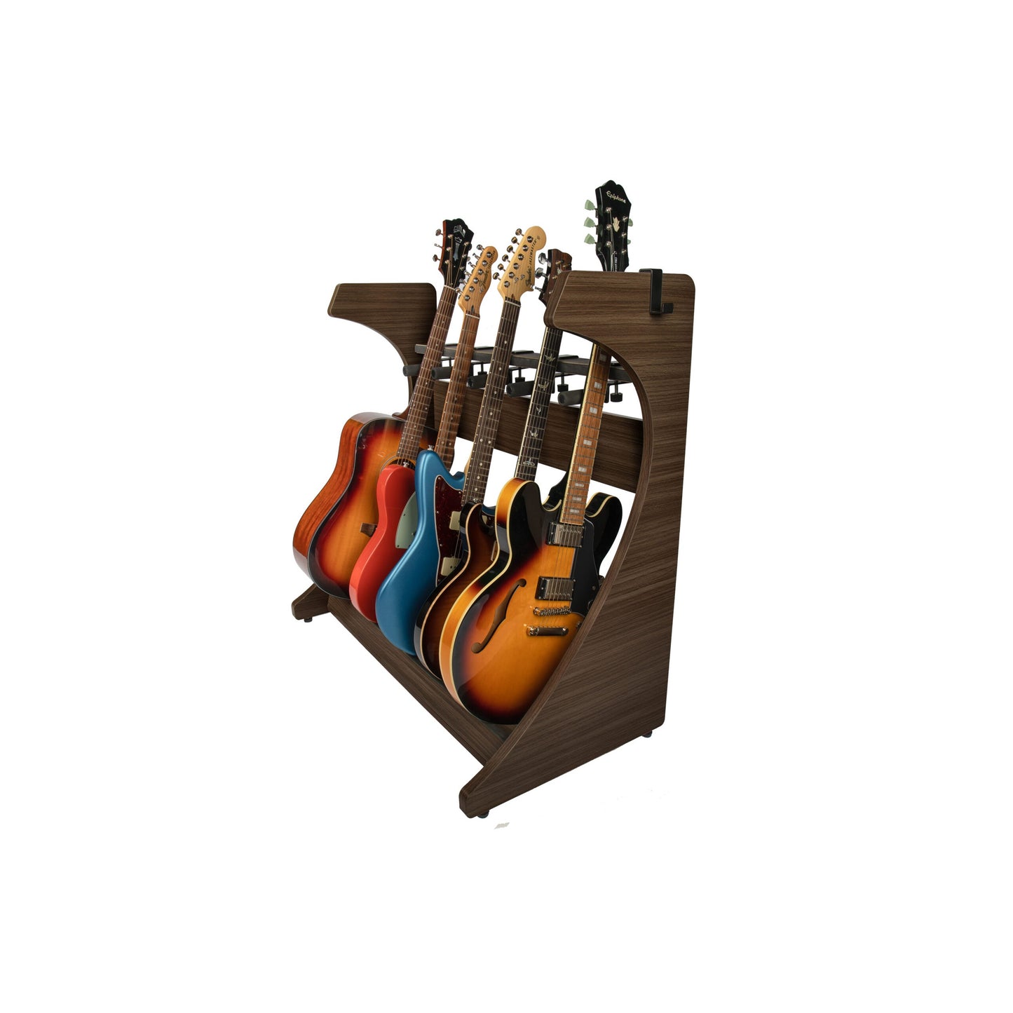 Gator GFW-ELITEGTR5RK-BRN Elite Five Electric/Acoustic Guitar Rack | Brown