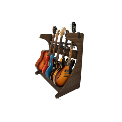 Gator GFW-ELITEGTR5RK-BRN Elite Five Electric/Acoustic Guitar Rack | Brown
