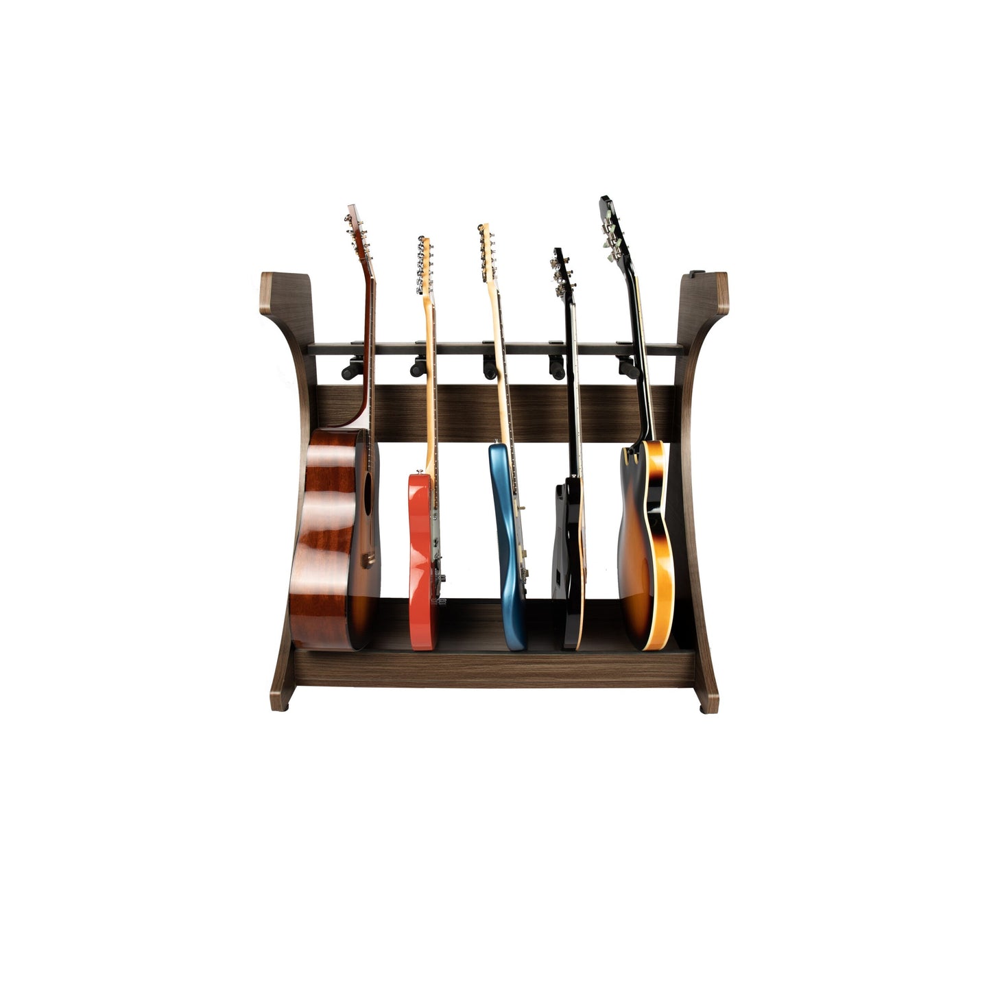 Gator GFW-ELITEGTR5RK-BRN Elite Five Electric/Acoustic Guitar Rack | Brown
