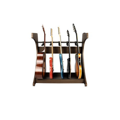 Gator GFW-ELITEGTR5RK-BRN Elite Five Electric/Acoustic Guitar Rack | Brown