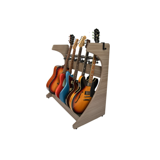 Gator GFW-ELITEGTR5RK-GRY Elite Five Electric/Acoustic Guitar Rack | Grey