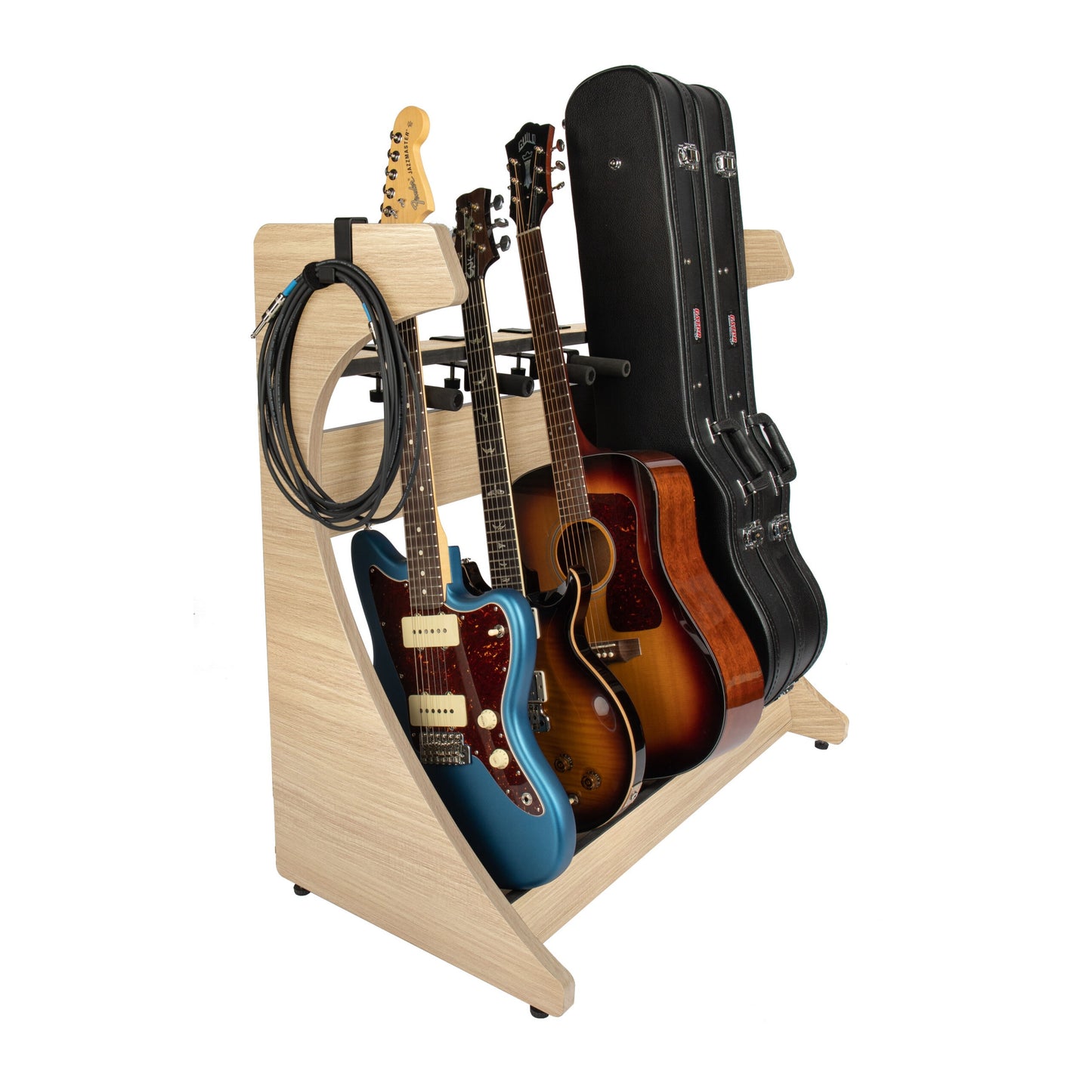 Gator GFW-ELITEGTR5RK-MPL Elite Five Electric/Acoustic Guitar Rack | Maple