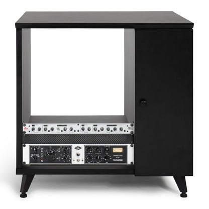 Gator GFW-ELITESIDECAR-BLK Elite Series Dark Walnut Sidecar Rack Cabinet | Black