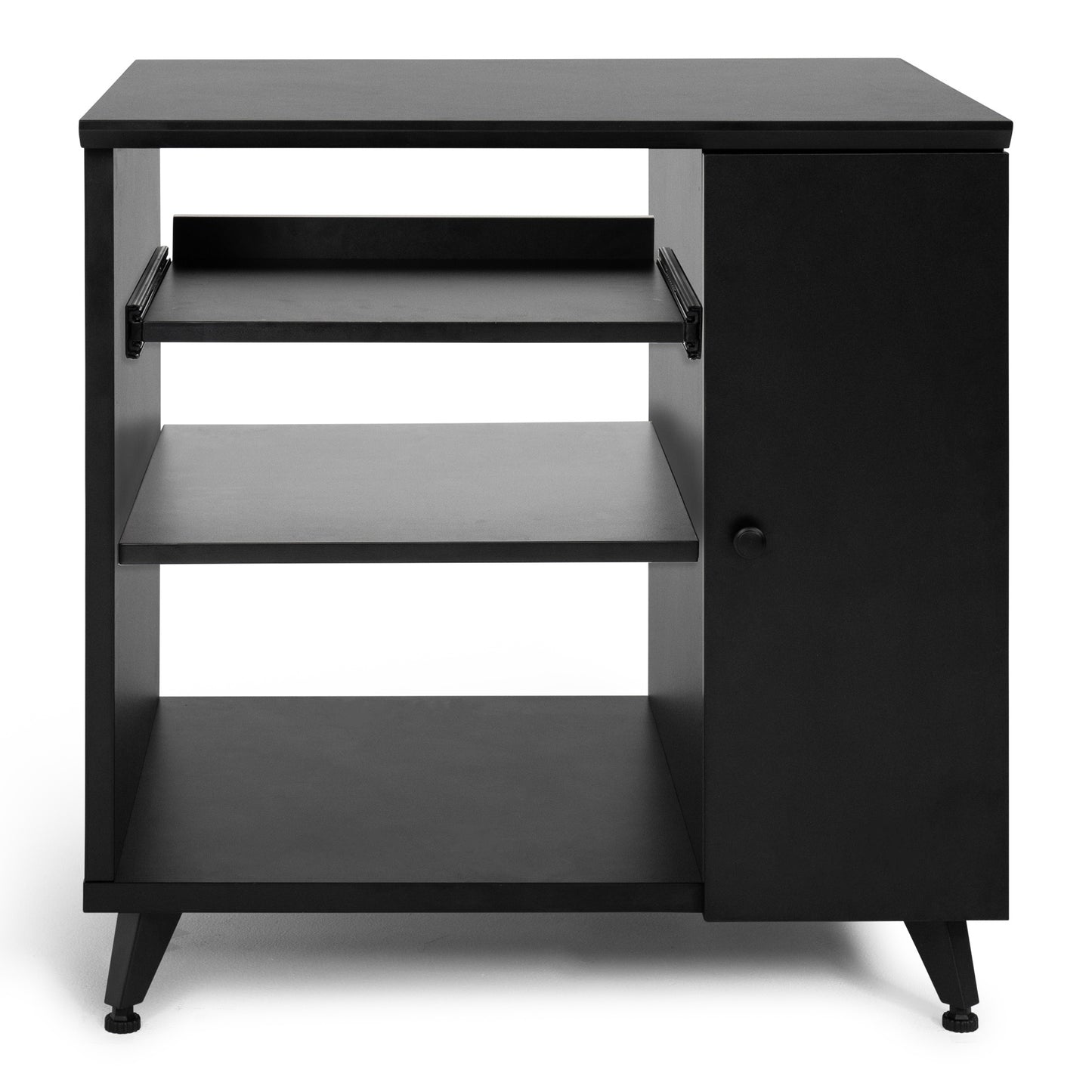 Gator GFW-ELITESIDECAR-BLK Elite Series Dark Walnut Sidecar Rack Cabinet | Black