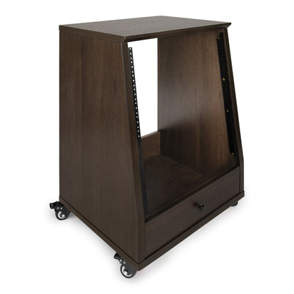 Gator GFW-ELITESTUDIORK12-BRN Frameworks Elite Angled 12U Studio Rack | Brown