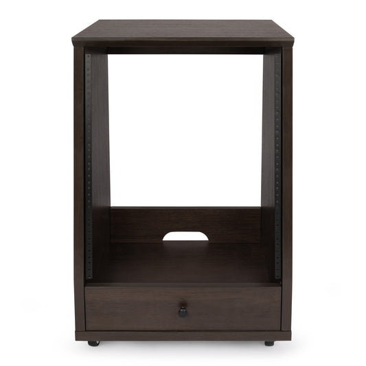 Gator GFW-ELITESTUDIORK12-BRN Frameworks Elite Angled 12U Studio Rack | Brown