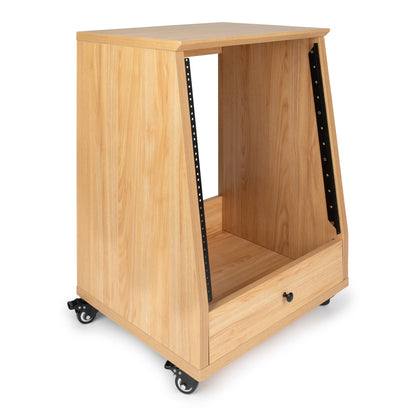 Gator GFW-ELITESTUDIORK12-MPL Frameworks Elite Angled 12U Studio Rack | Maple