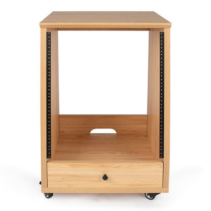 Gator GFW-ELITESTUDIORK12-MPL Frameworks Elite Angled 12U Studio Rack | Maple