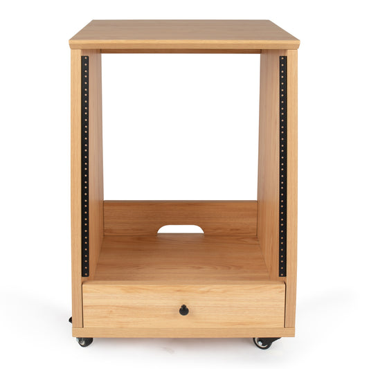 Gator GFW-ELITESTUDIORK12-MPL Frameworks Elite Angled 12U Studio Rack | Maple