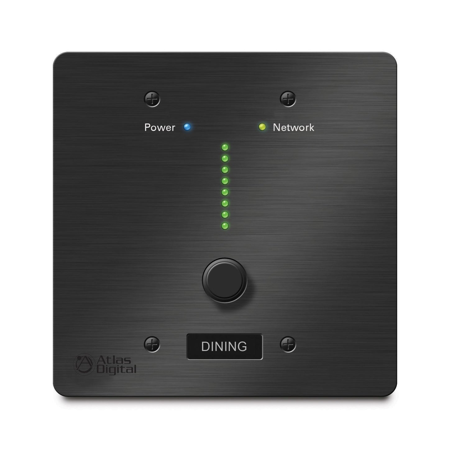 AtlasIED BlueBridge Wall Level Controller DSP Wall Plate Control | Black