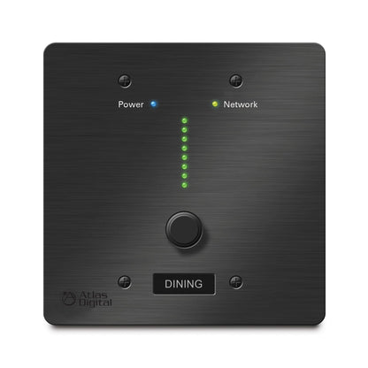 AtlasIED BlueBridge Wall Level Controller DSP Wall Plate Control | Black