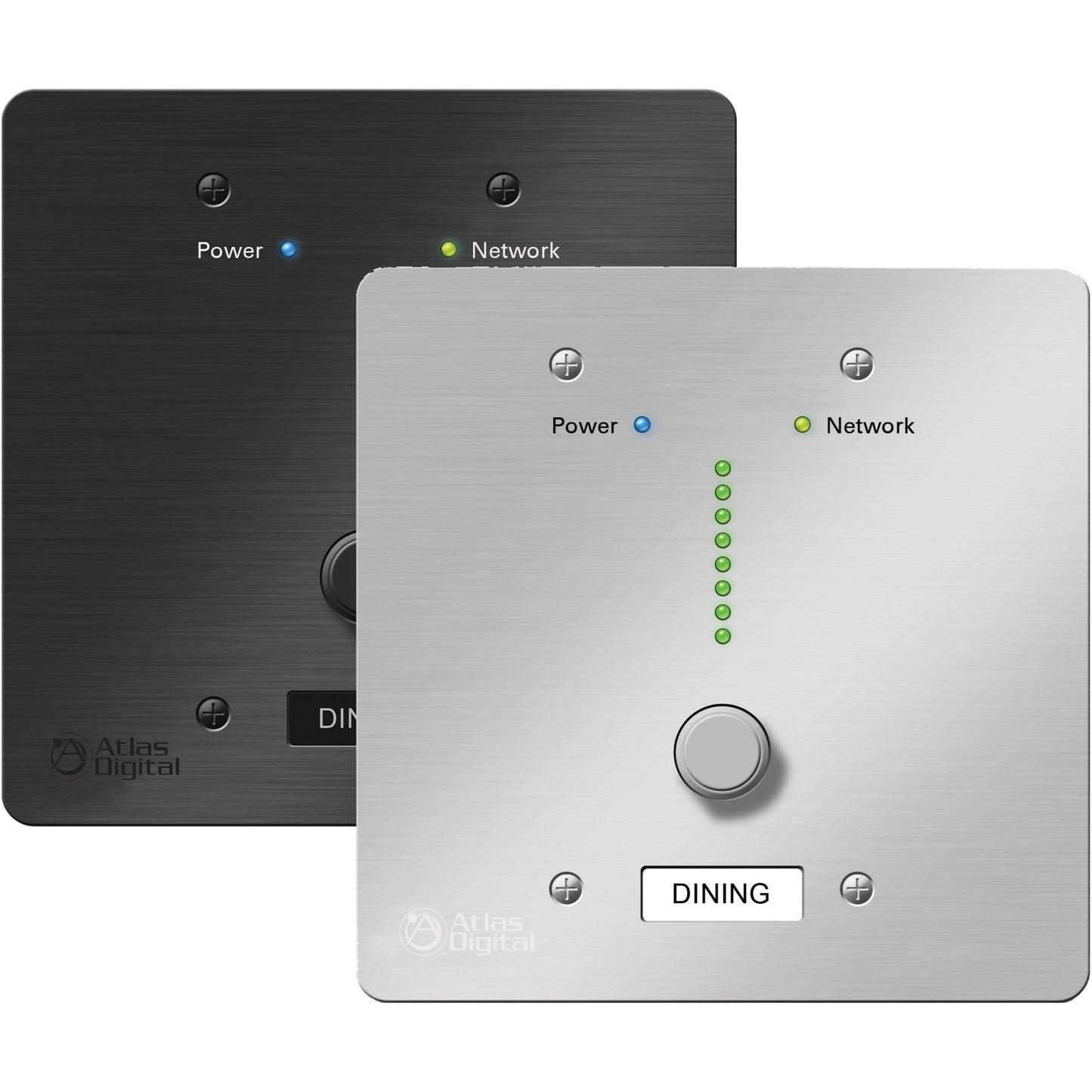 AtlasIED BlueBridge Wall Level Controller DSP Wall Plate Control | White