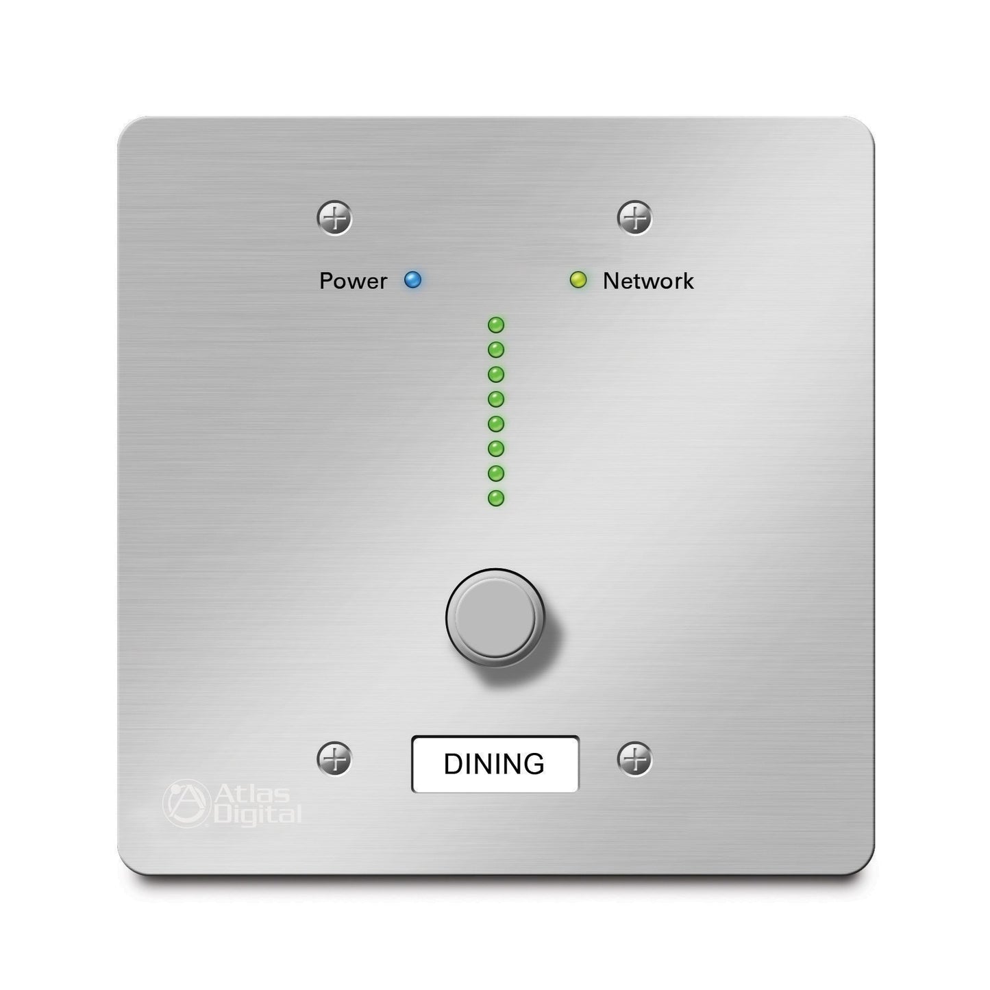 AtlasIED BlueBridge Wall Level Controller DSP Wall Plate Control | White