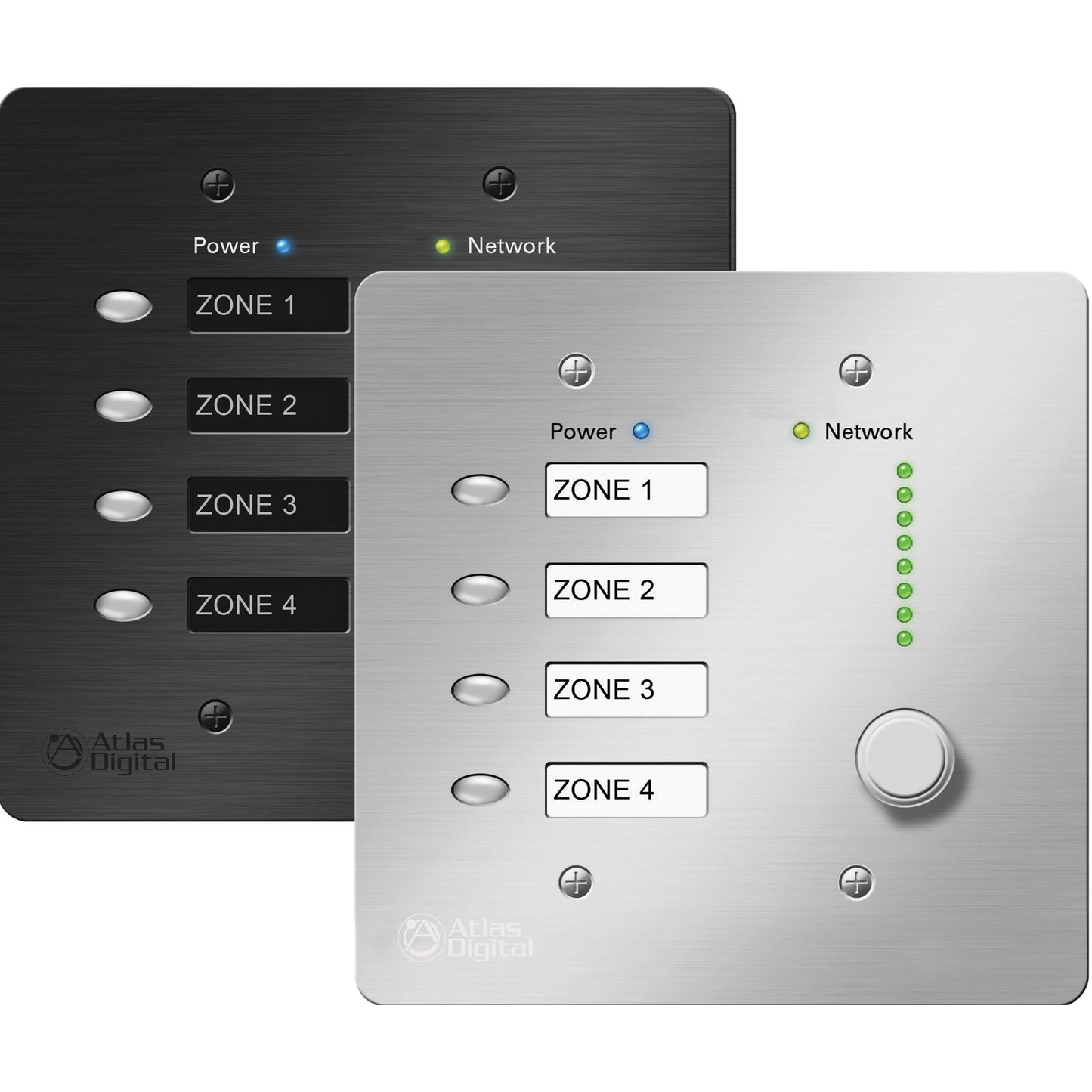 AtlasIED BlueBridge Wall Controller With 4 Level Controls | Black