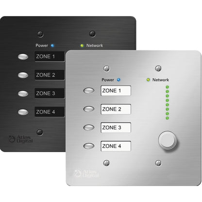 AtlasIED BlueBridge Wall Controller With 4 Level Controls | Black