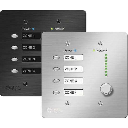 AtlasIED BBWP-K4W BlueBridge Controller with 4 Level Controls | White