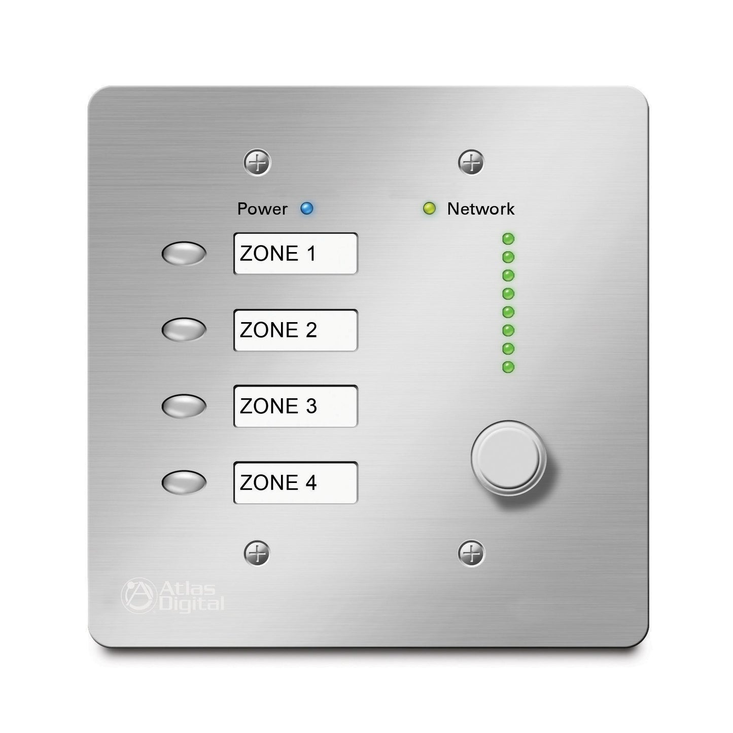 AtlasIED BlueBridge Wall Controller With 4 Level Controls | White
