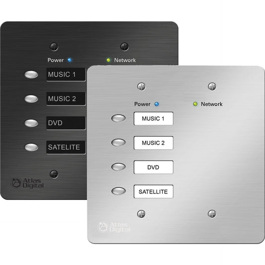 AtlasIED BBWP-S4B BlueBridge 4-Button Controller | Black