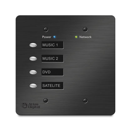 AtlasIED BlueBridge 4-Button Wall Controller For DSP Systems | White