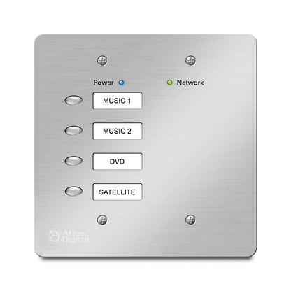 AtlasIED BlueBridge 4-Button Wall Controller For DSP Systems | White
