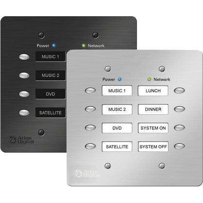 AtlasIED BlueBridge 8-Button Wall Controller For DSP Control | Black
