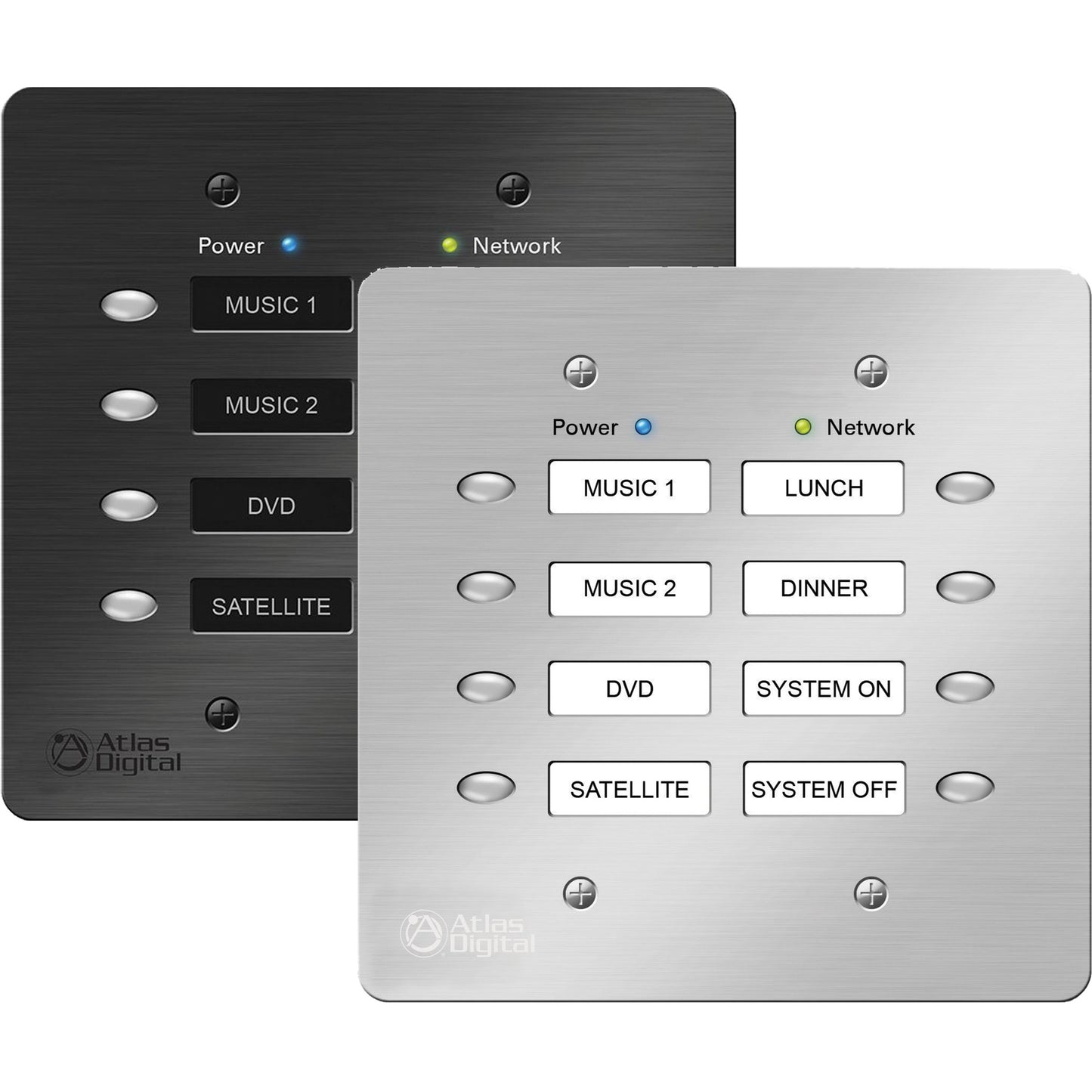 AtlasIED BlueBridge 8-Button Wall Controller For DSP Control | White
