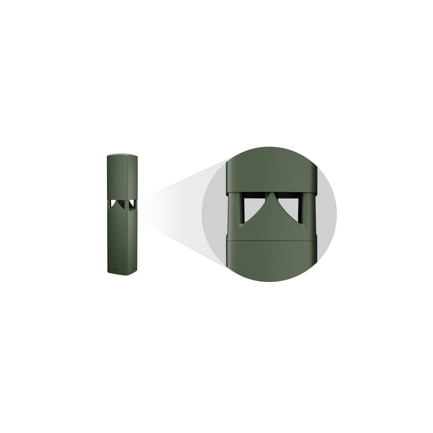 Q-SYS AD-DWL 5.25" Landscape Loudspeaker Bollard Outdoor Speaker | 360°