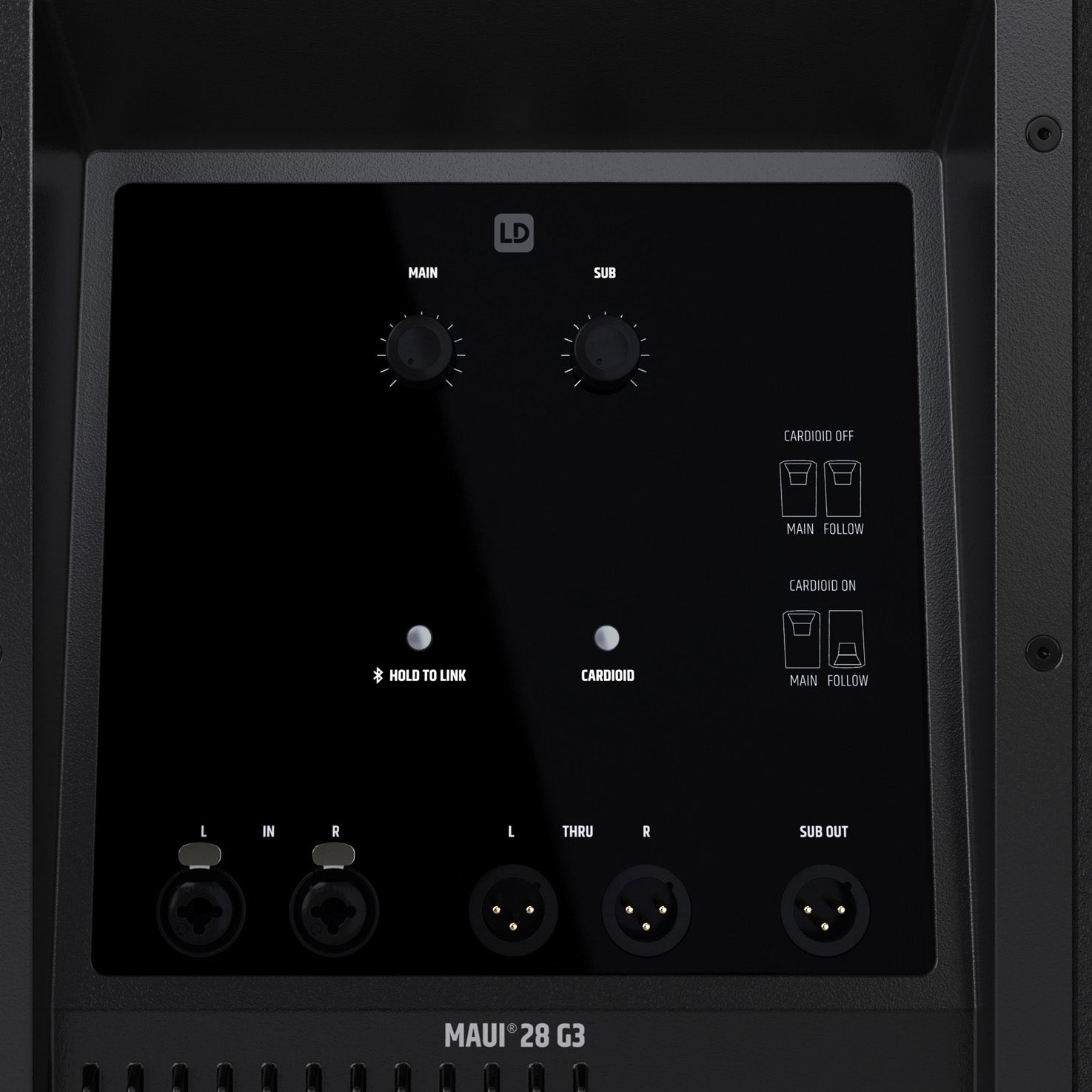 LD Systems MAUI 28 G3 Compact Powered Column PA System | Color: Black
