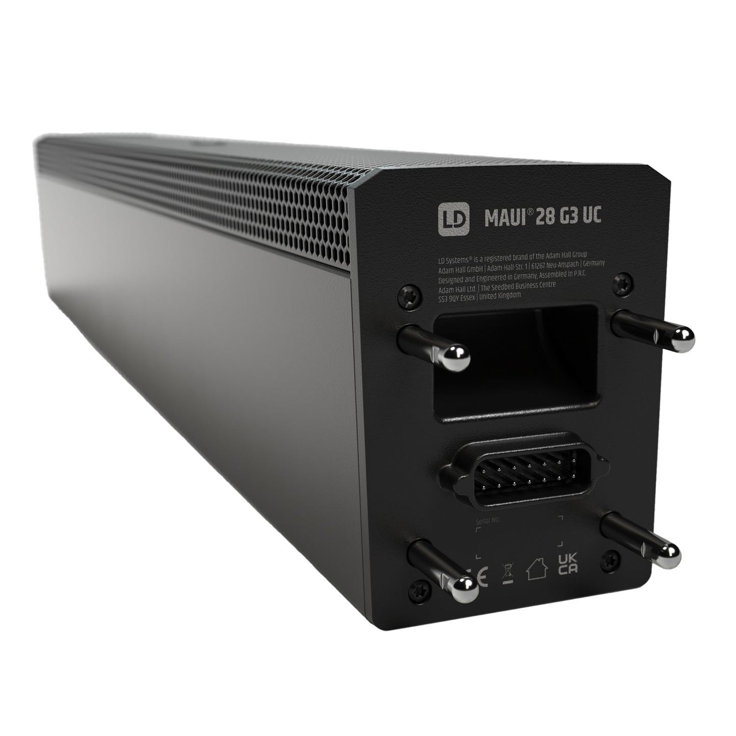 LD Systems MAUI 28 G3 Compact Powered Column PA System top detail