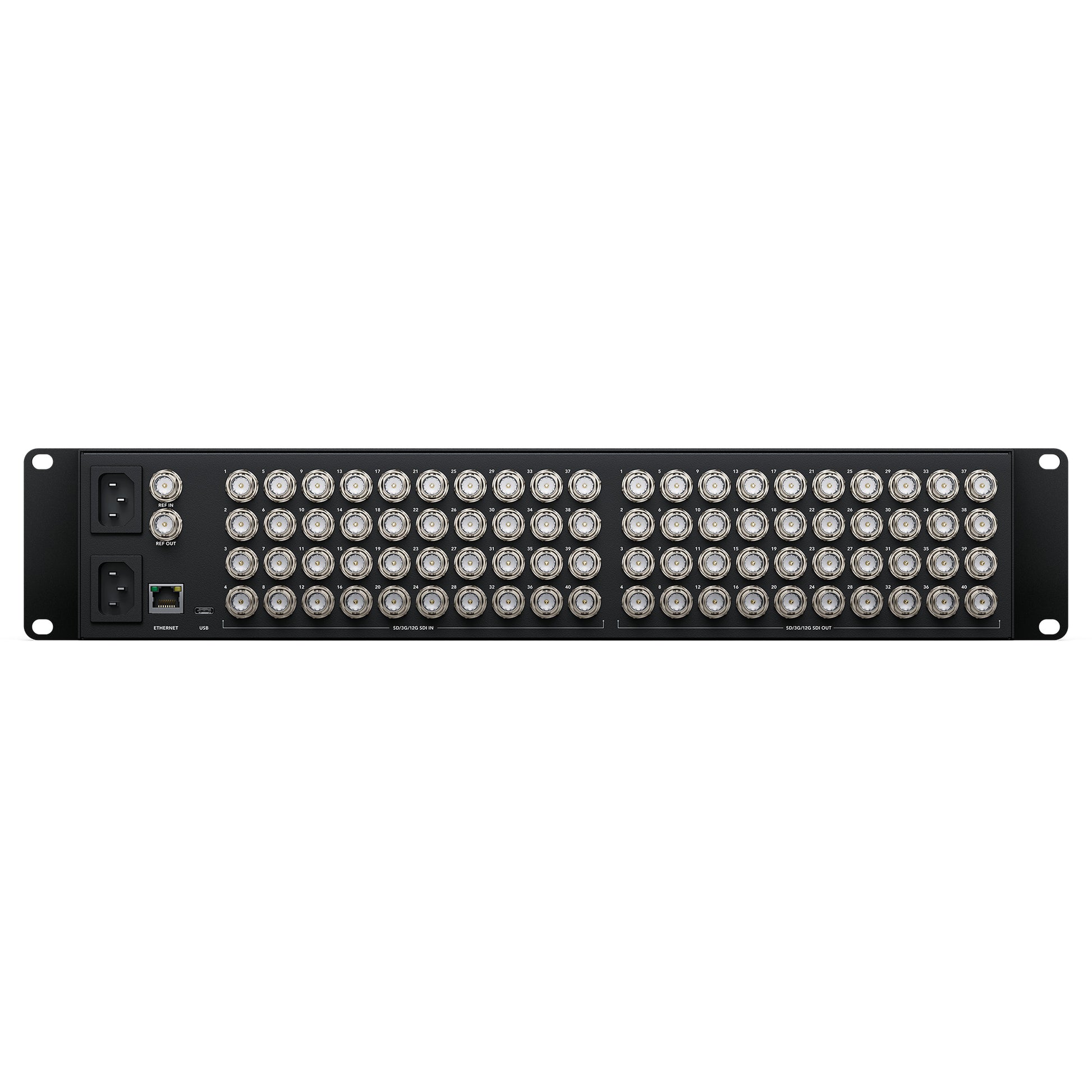 Blackmagic Design Videohub 40x40 12G back