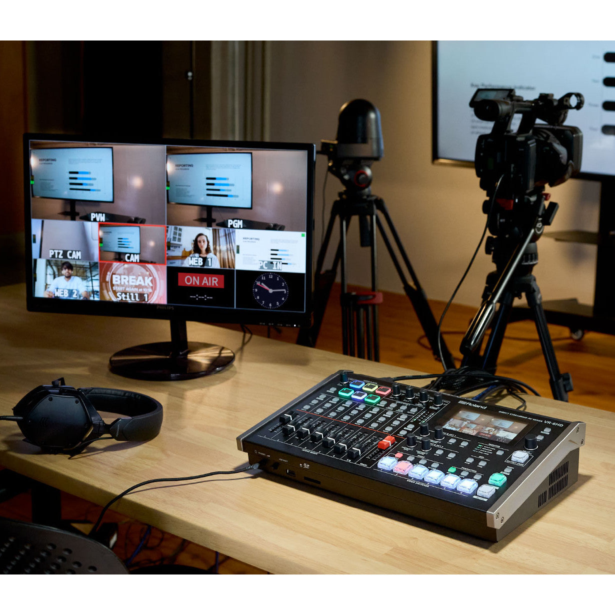 Roland VR-6HD Direct Streaming AV Mixer lifestyle