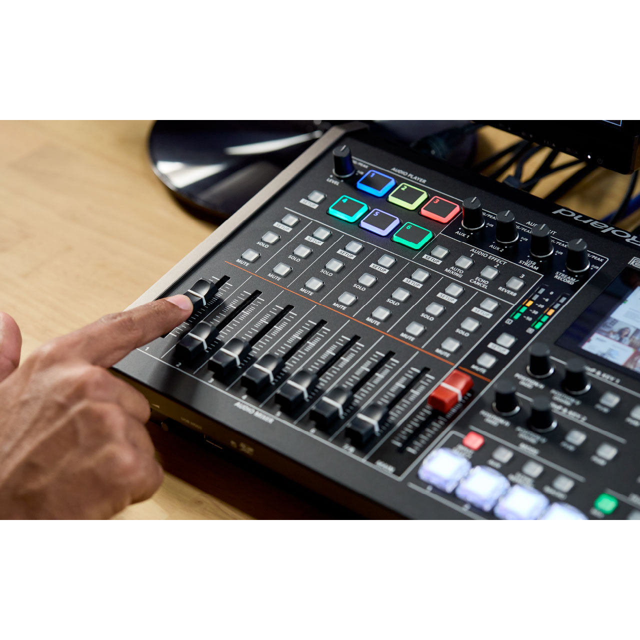 Roland VR-6HD Direct Streaming AV Mixer | Professional Portable All-In-One Hub for Business Livestreaming | Deep Automation | Video Switching | Audio Roland VR-6HD Direct Streaming AV Mixer | Sweetwater