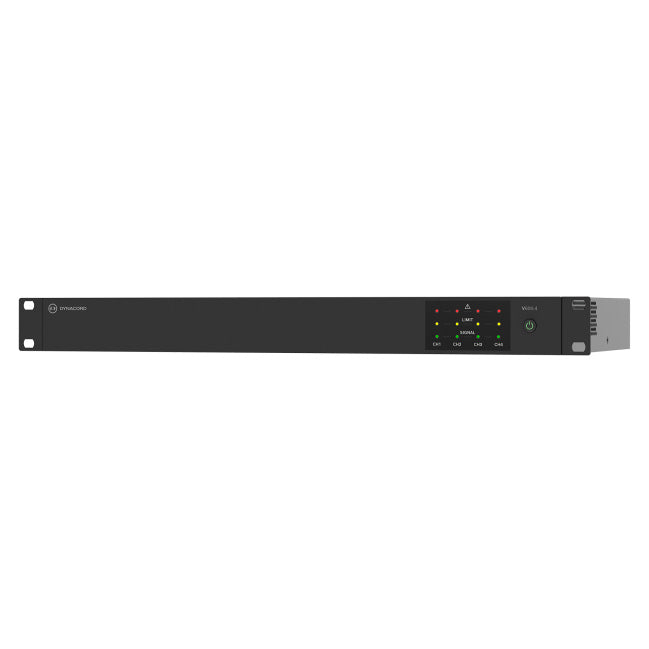 Dynacord V600:4 600W Commercial Power Amplifier left tilt