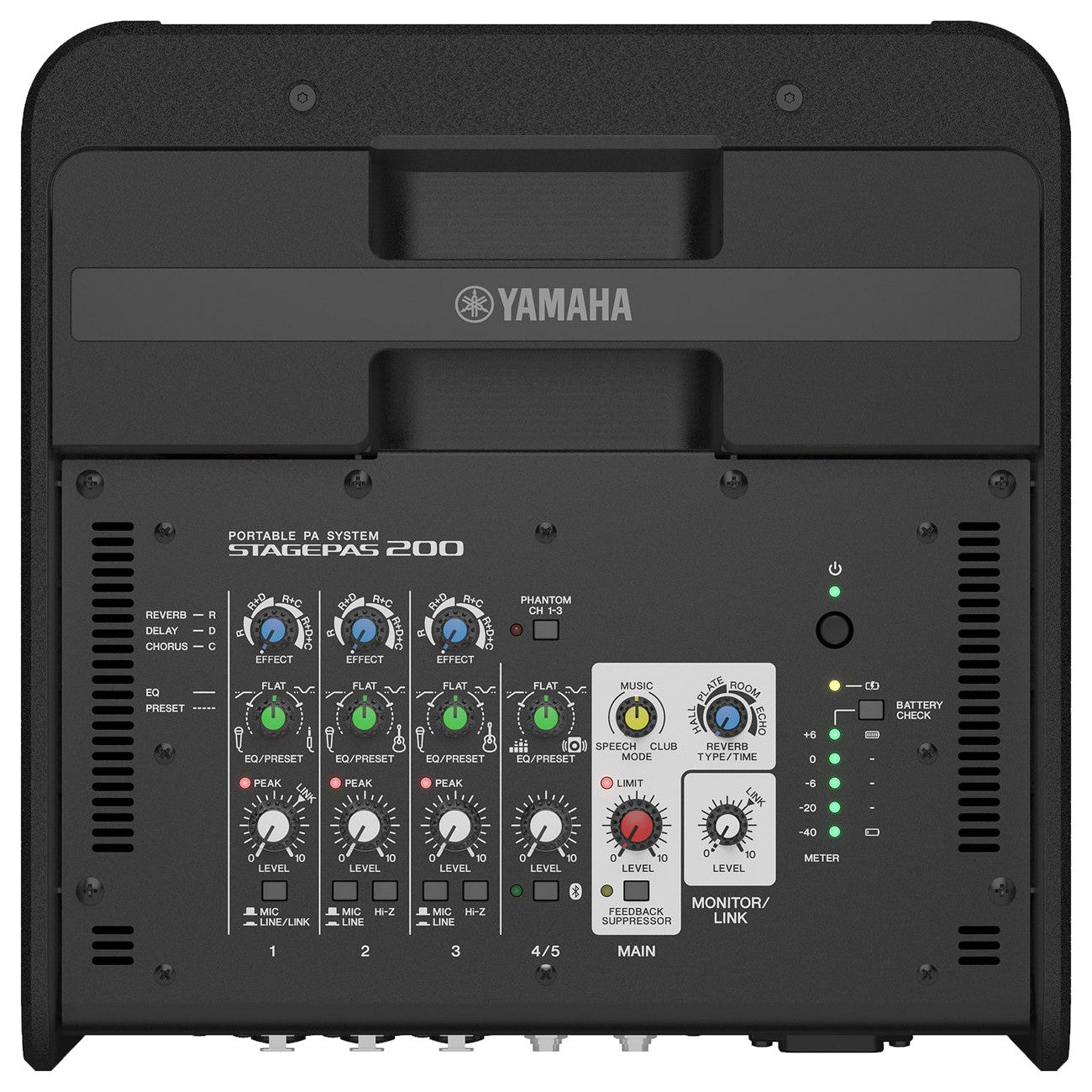 Yamaha STAGEPAS200 Portable Powered PA Speaker System top