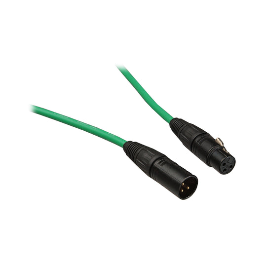 Whirlwind MKQ Quad Microphone Cable XLR Balanced With Canare Star-Quad | 25' | Green