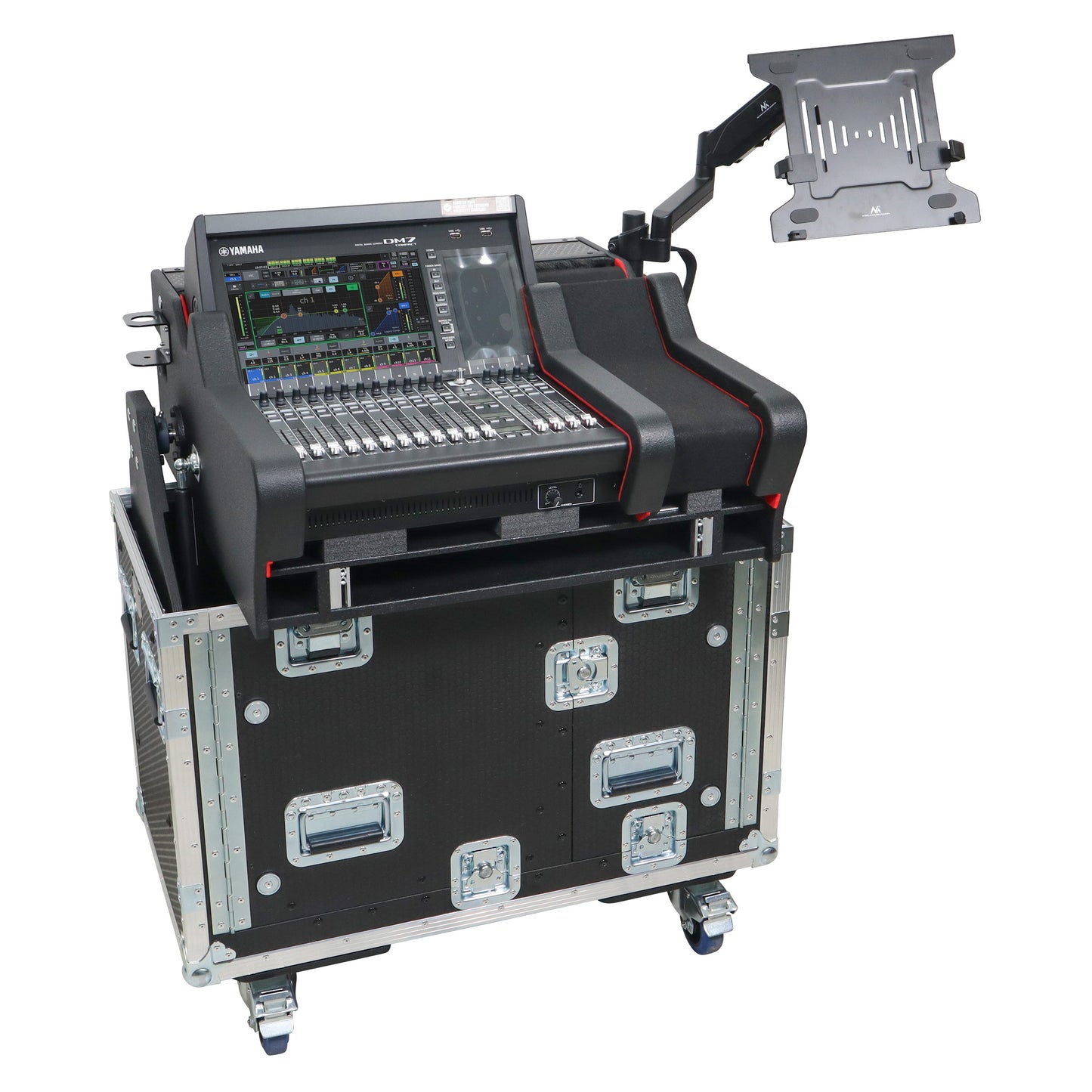 ProX Flip-Ready Hydraulic Console Case For Digital Audio Consoles | Yamaha DM7-EX Compact | Fixed
