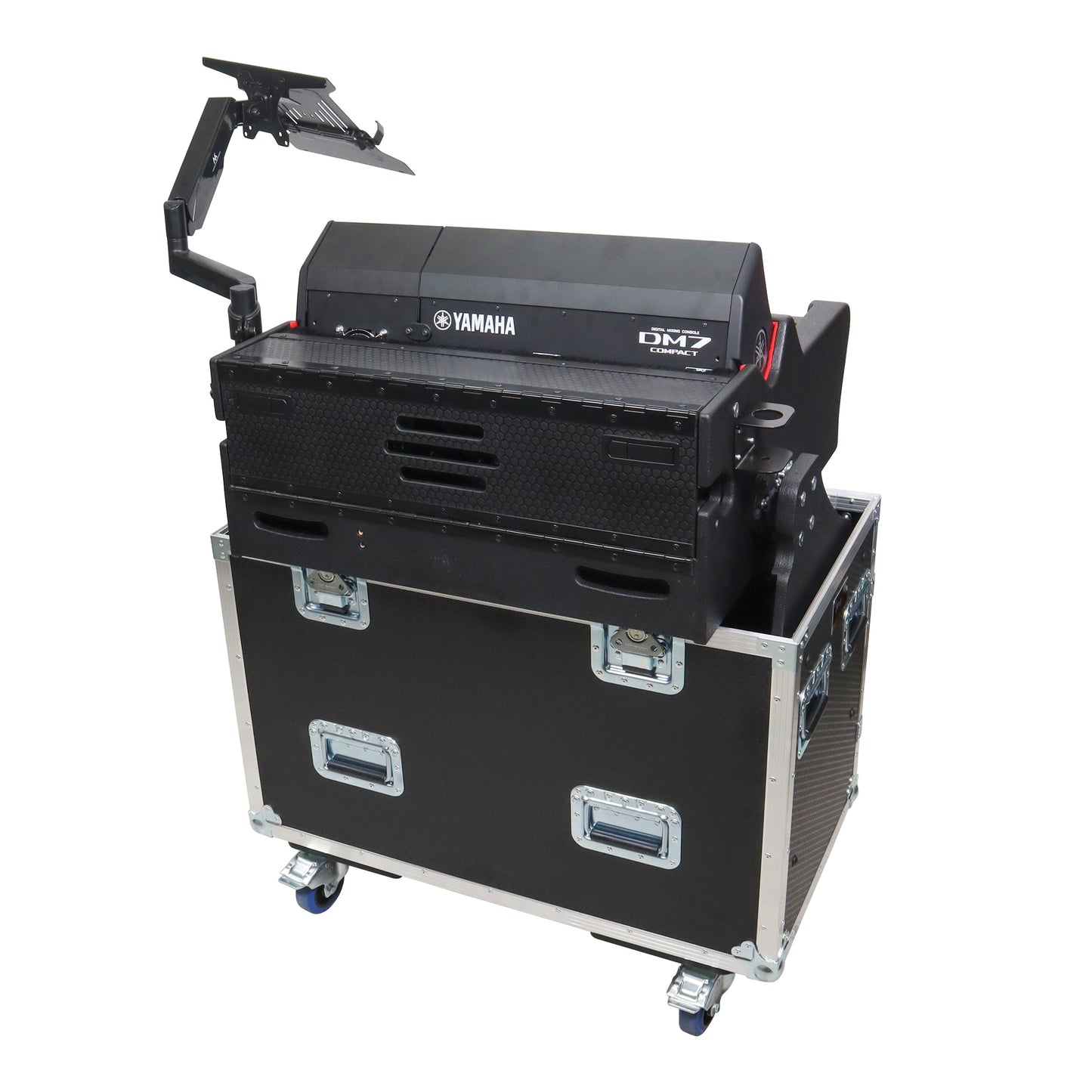 ProX Flip-Ready Hydraulic Console Case For Digital Audio Consoles | Yamaha DM7-EX Compact | Fixed