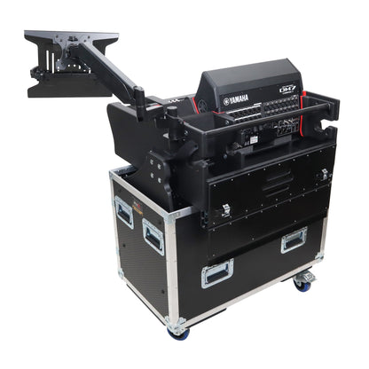 ProX Flip-Ready Hydraulic Console Case For Digital Audio Consoles | Yamaha DM7-EX Compact | Fixed