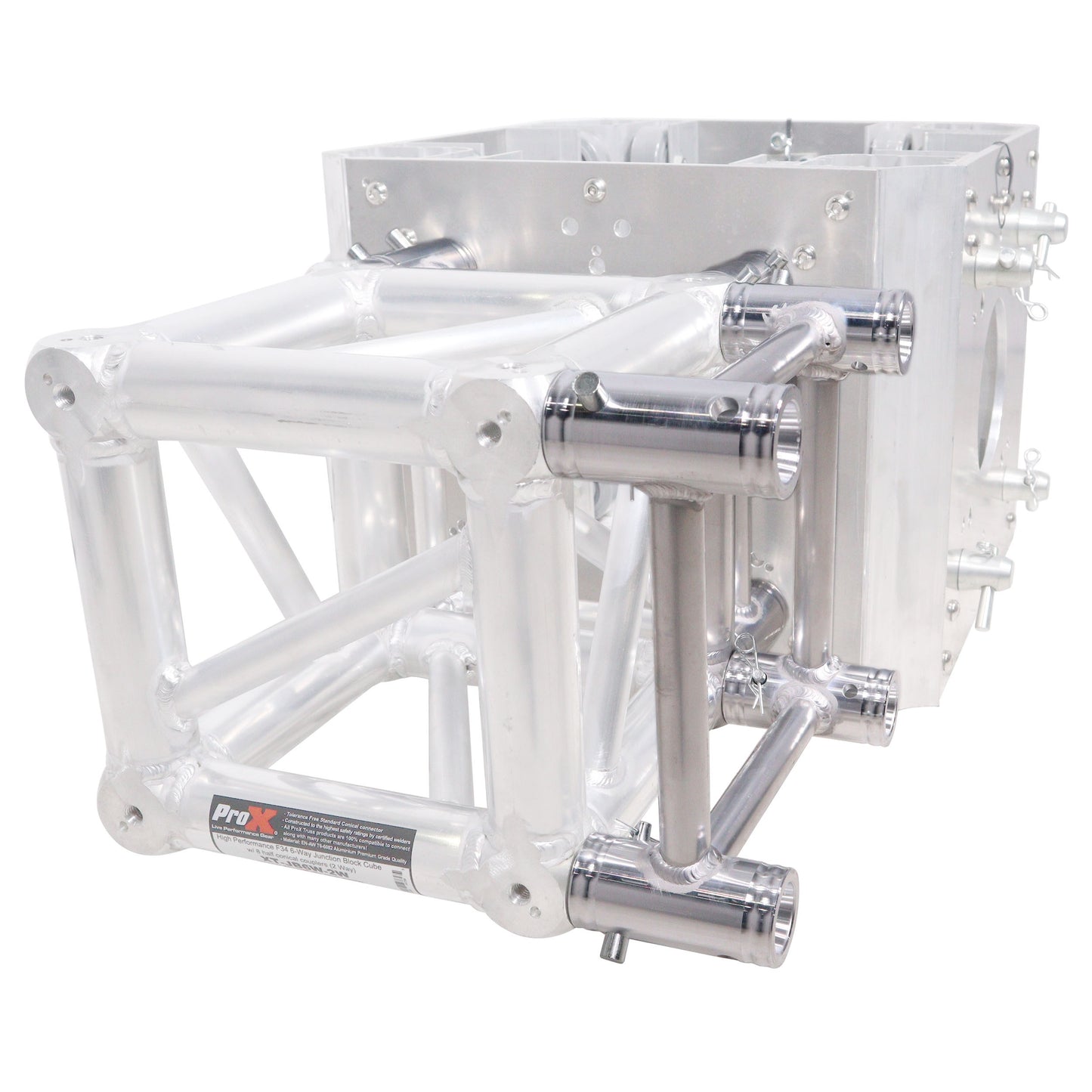 ProX XT F34 Square Truss Segment EN-AWT6 Aluminum With Conical Connector | 0.34 ft (0.105M)