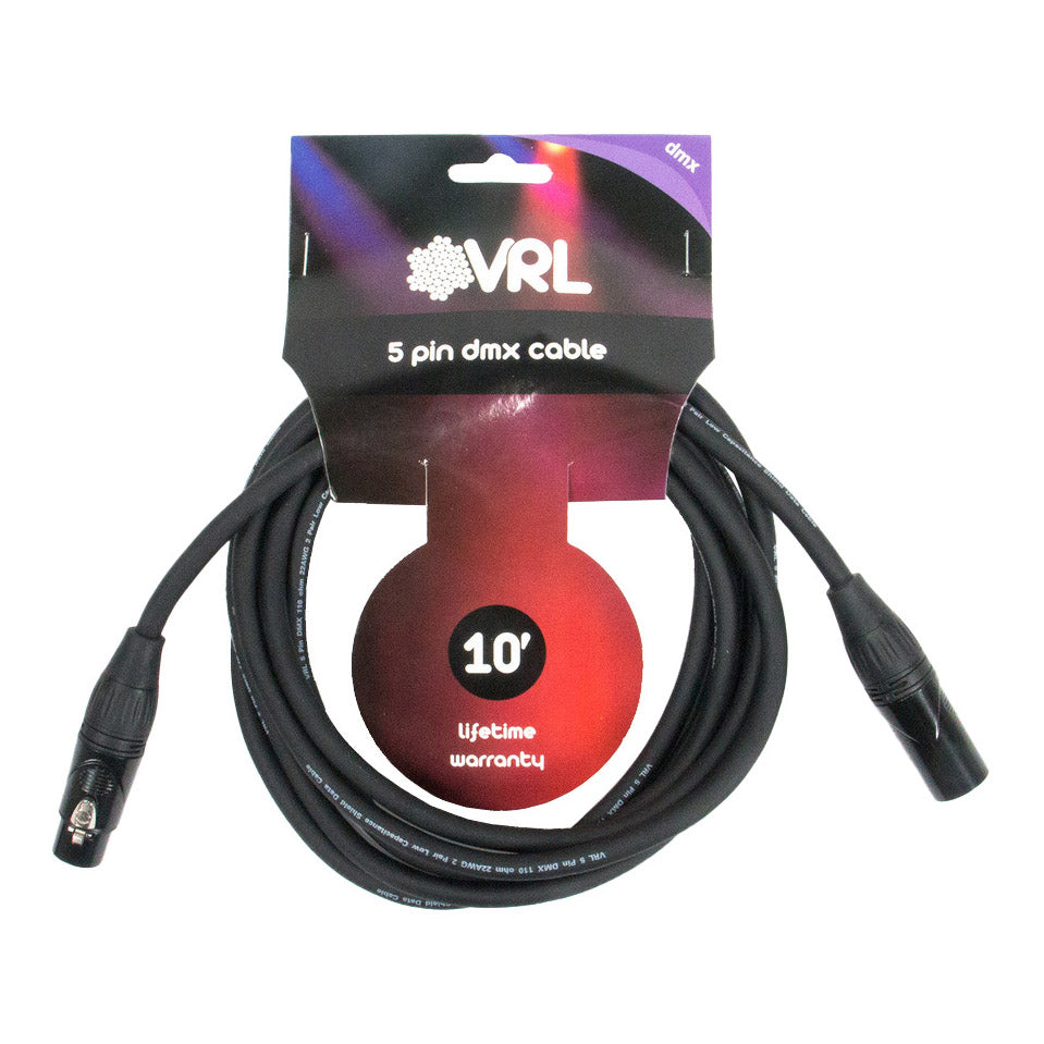 Elite Core Audio VRLDMX5P15 5 Pin DMX Cable packaging