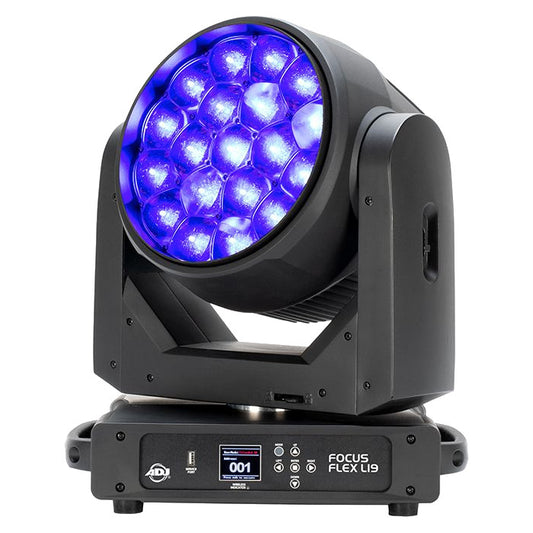 ADJ Focus Flex L19 19x40W RGBL LED Moving Head blue
