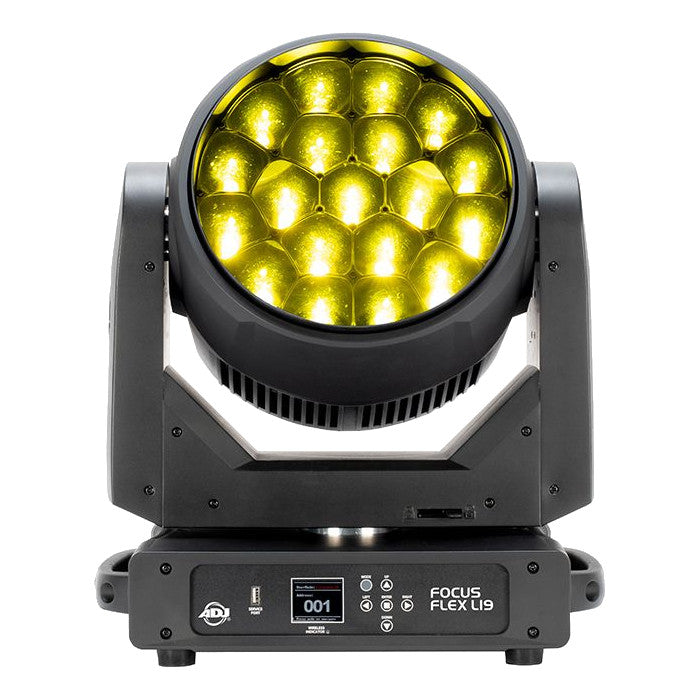 ADJ Focus Flex L19 19x40W RGBL LED Moving Head yellow