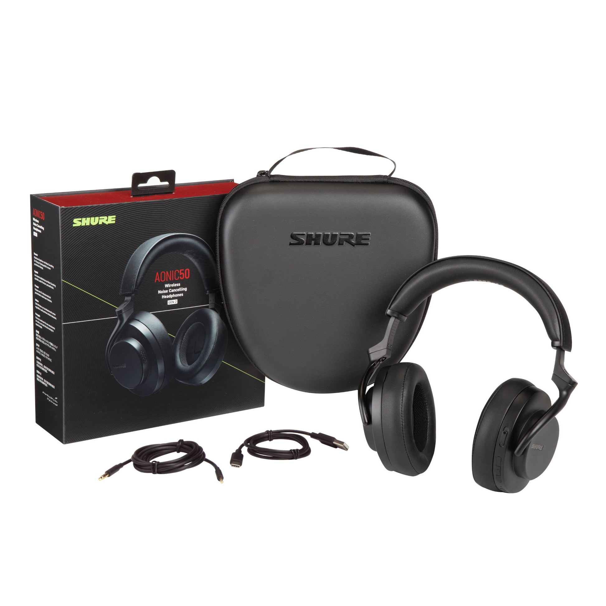 Shure AONIC 50 Gen 2 Wireless Headphones components