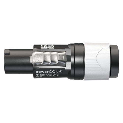 Neutrik NAC3FXXB-W-S PowerCON Locking Cable Connector front