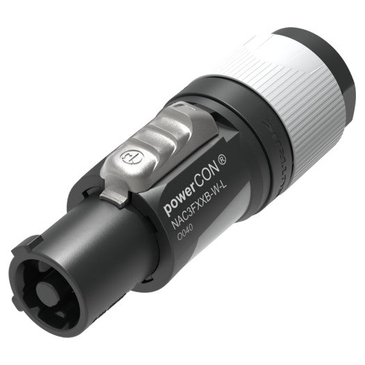 Neutrik NAC3FXXB-W-L Locking powerCON Cable Connector