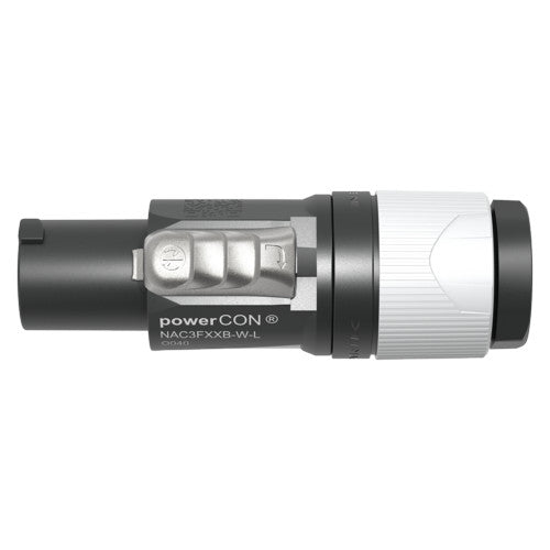Neutrik NAC3FXXB-W-L Locking powerCON Cable Connector top